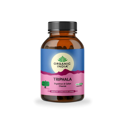 Organic India Triphala for Digestion and Colon Cleanse (180 Capsules)