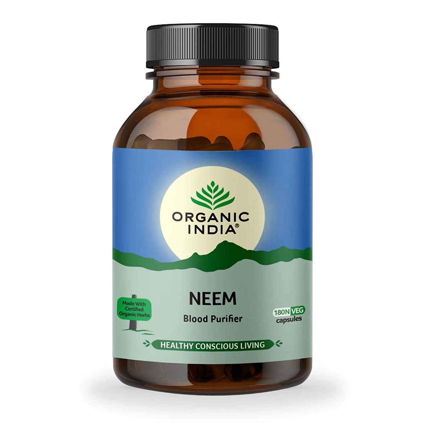 Organic India Neem for Easy Blood Cleansing (180 Capsules)