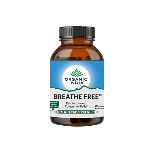 Organic India Breath Free Capsule to Increase Lung Capacity & Breathe Easy (180 Capsules)